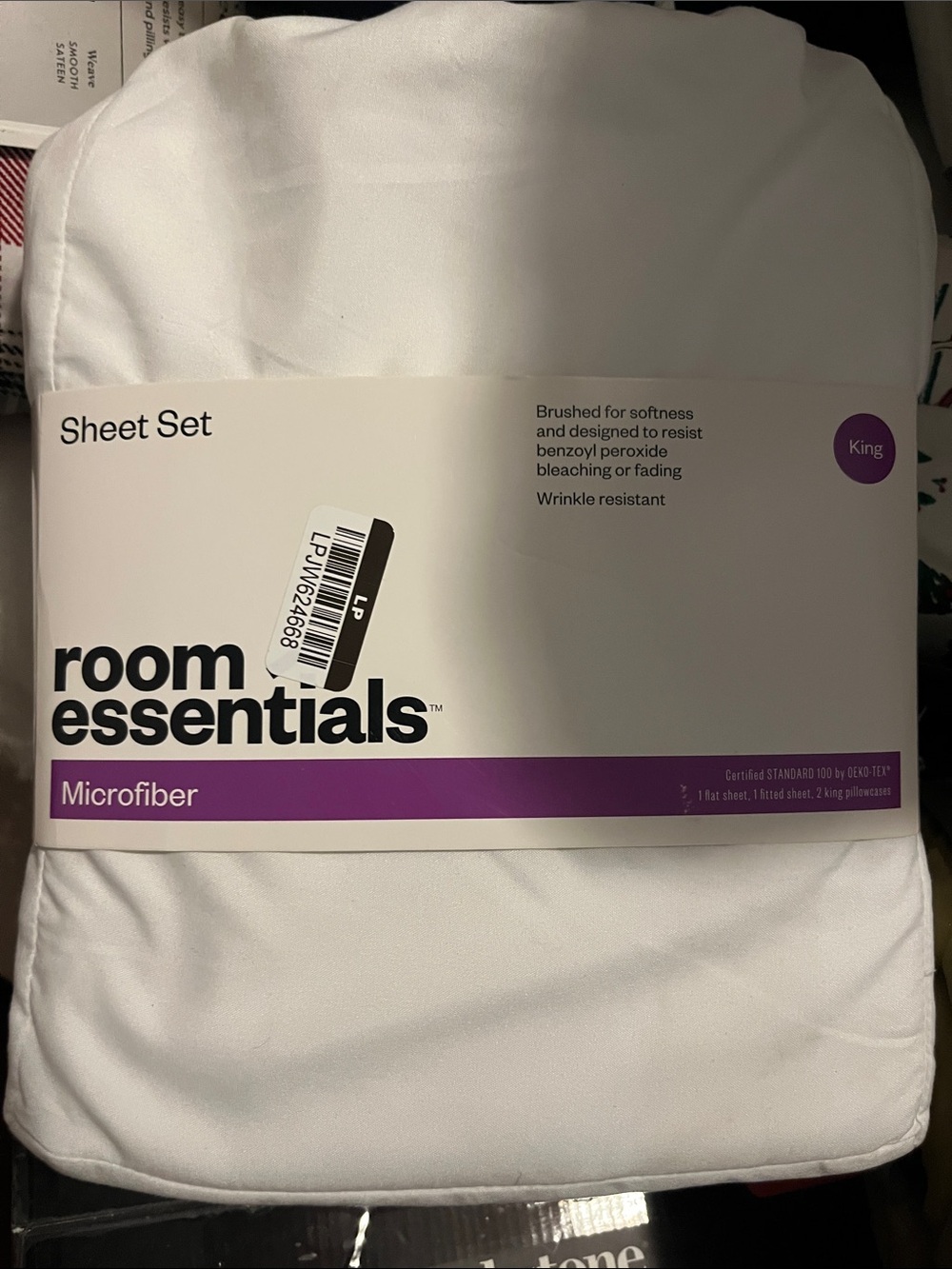 Room Essentials White Microfiber Sheet Set - King